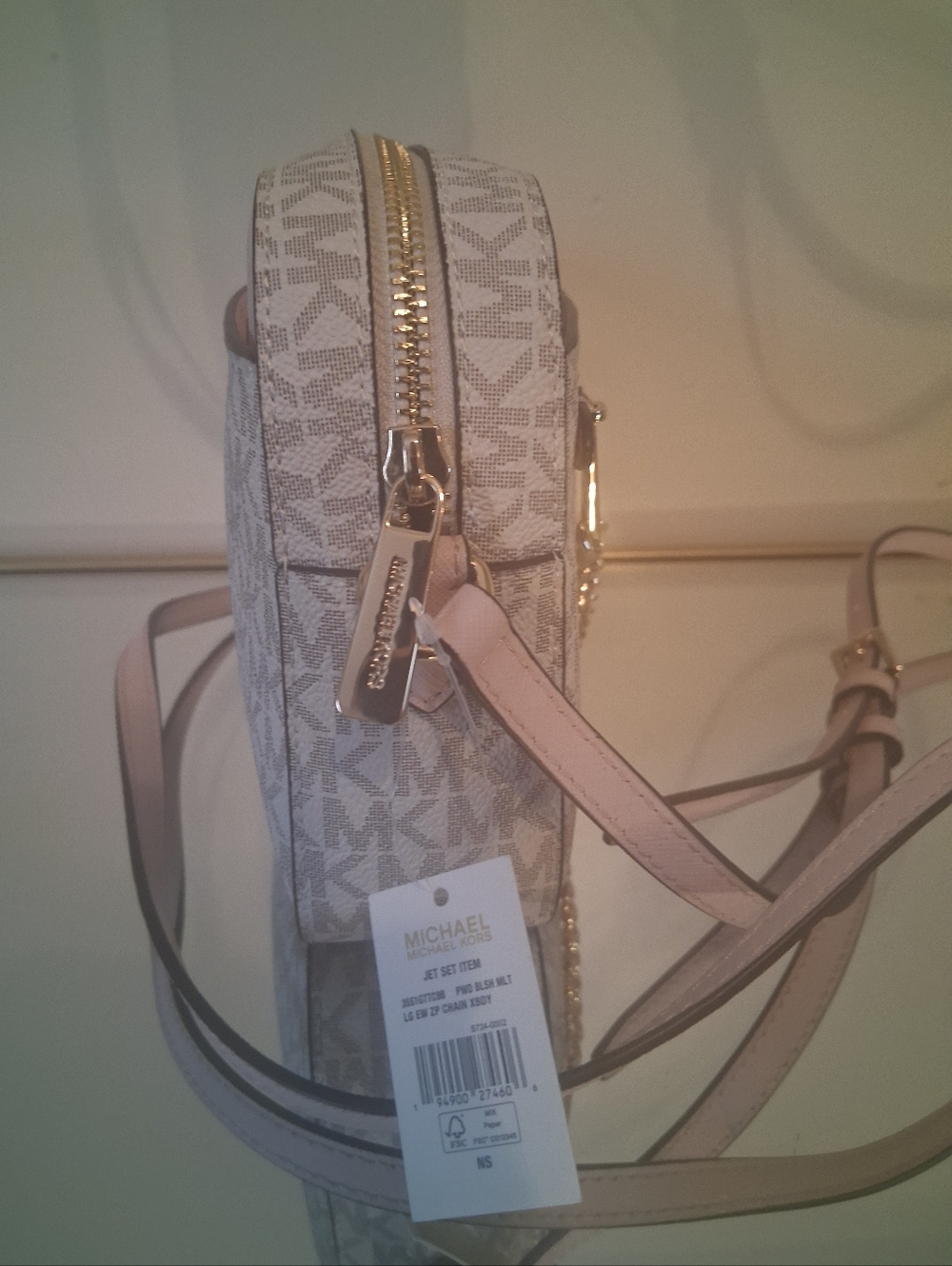 Michael Kors Jet Set Large Logo Crossbody Bag - Picture 8 of 14